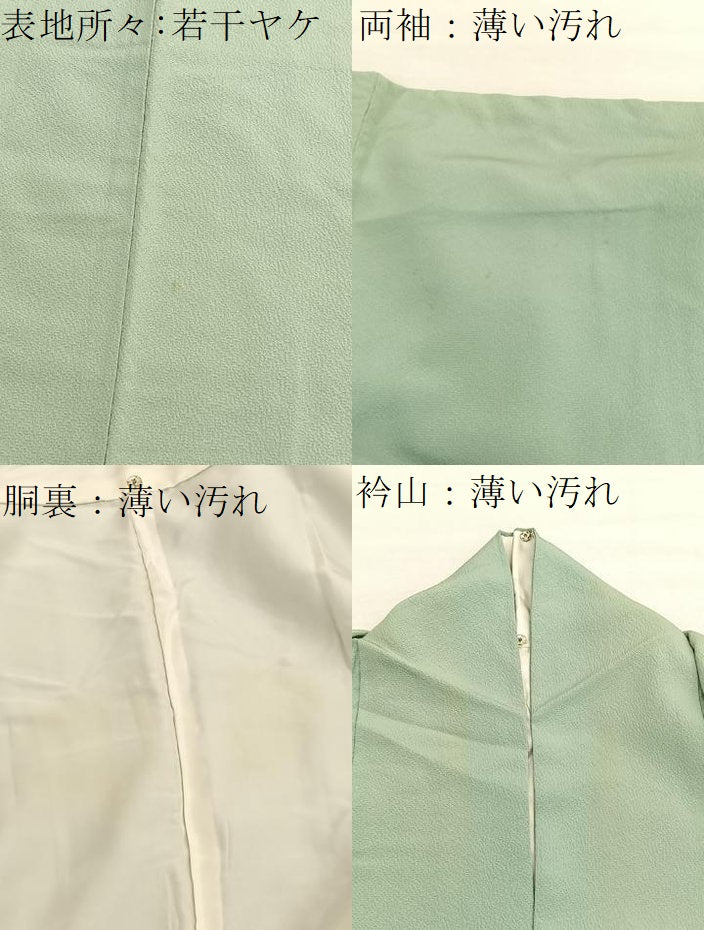 平和屋着物■上質な色無地　裏葉柳色　正絹　逸品　BAAX7347hv