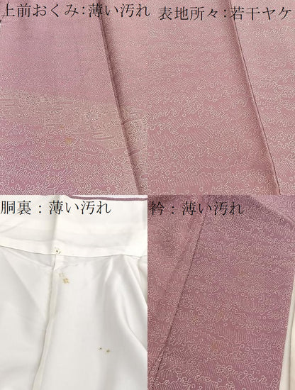 平和屋着物■訪問着　江戸小紋　立波檜扇花文　正絹　逸品　BAAX7350hv