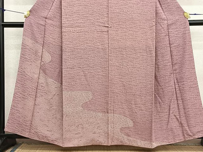 平和屋着物■訪問着　江戸小紋　立波檜扇花文　正絹　逸品　BAAX7350hv