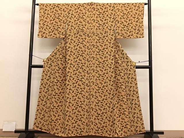 平和屋着物■上質な小紋　風車に手毬　鬼しぼ縮緬　正絹　逸品　BAAX7351hv