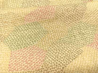 平和屋着物■上質な小紋　切嵌枝葉文　正絹　逸品　BAAX7353hv