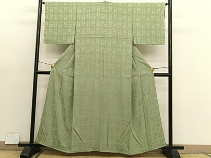 平和屋着物■上質な小紋　遠州椿地紋　たたき染め　正絹　逸品　未使用　BAAX7354hv