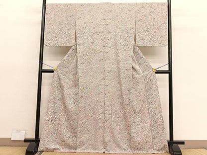 平和屋着物■上質な小紋　御所解文　正絹　逸品　BAAX7356hv