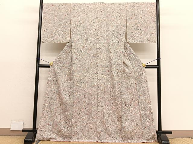 平和屋着物■上質な小紋　御所解文　正絹　逸品　BAAX7356hv