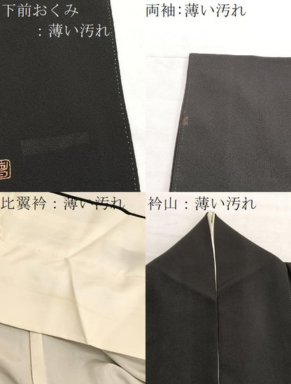 平和屋着物■豪華黒留袖　作家物　鴛鴦梅文　暈し染め　銀彩　正絹　逸品　BAAX7357hv　