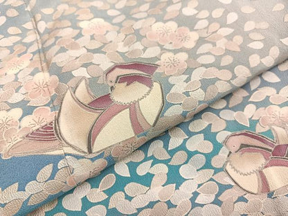 平和屋着物■豪華黒留袖　作家物　鴛鴦梅文　暈し染め　銀彩　正絹　逸品　BAAX7357hv　