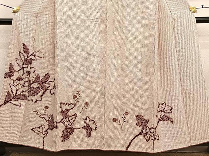 平和屋着物■色留訪問着　総絞り　刺繍　枝花文　正絹　逸品　BAAX7365hv