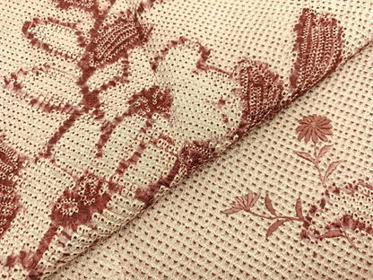 平和屋着物■色留訪問着　総絞り　刺繍　枝花文　正絹　逸品　BAAX7365hv