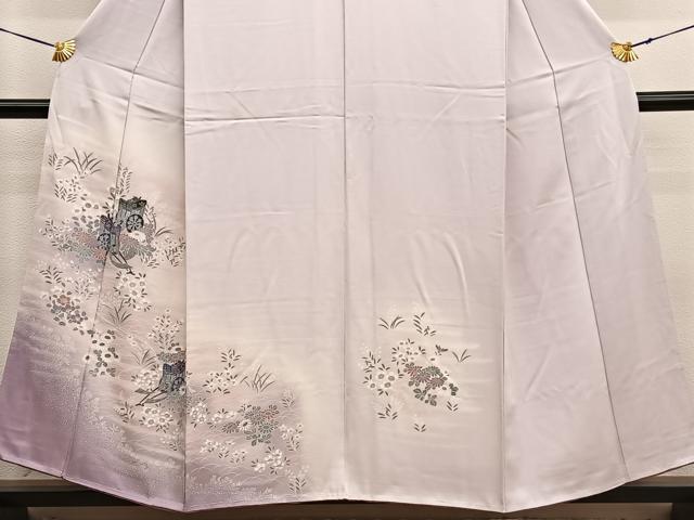 平和屋着物■訪問着　御所車花文　暈し染め　正絹　逸品　BAAX7369hv