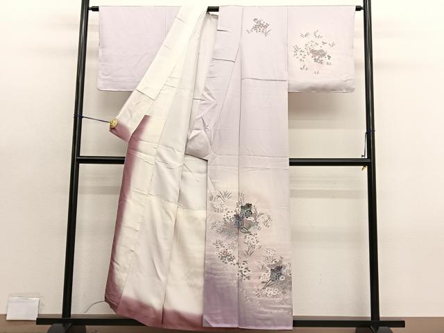 平和屋着物■訪問着　御所車花文　暈し染め　正絹　逸品　BAAX7369hv