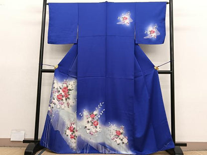 平和屋着物■訪問着　枝花文　暈し染め　正絹　逸品　BAAX7372hv
