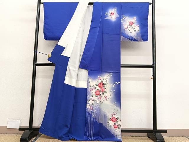 平和屋着物■訪問着　枝花文　暈し染め　正絹　逸品　BAAX7372hv