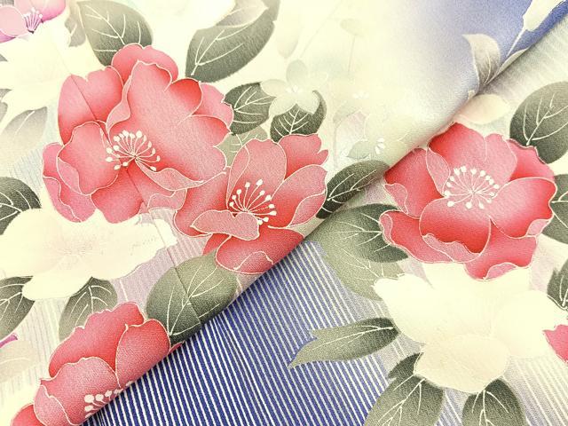 平和屋着物■訪問着　枝花文　暈し染め　正絹　逸品　BAAX7372hv
