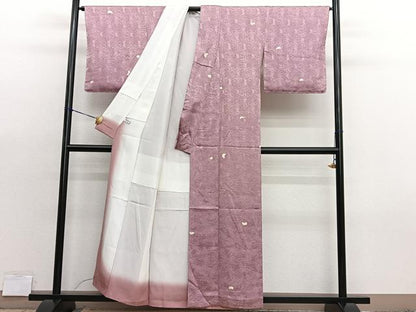平和屋着物■上質な小紋　絞り　飛鶴文　正絹　逸品　BAAX7376hv