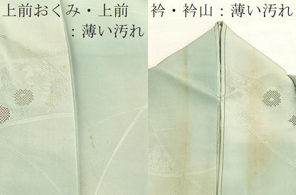 平和屋着物■上質な小紋　草花文　暈し染め　正絹　逸品　BAAX7384hv