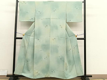 平和屋着物■上質な小紋　草花文　暈し染め　正絹　逸品　BAAX7384hv
