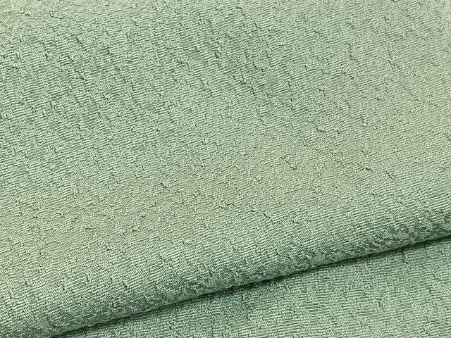 平和屋着物■上質な色無地　紋意匠　山葵色　正絹　逸品　BAAX7388hv