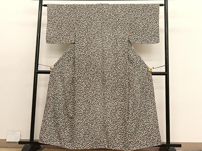 平和屋着物■上質な小紋　舞蝶文　正絹　逸品　未使用　BAAX7392hv