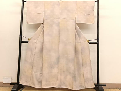 平和屋着物■上質な小紋　孔雀羽青海波地紋　暈し染め　正絹　逸品　BAAX7395hv