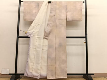 平和屋着物■上質な小紋　孔雀羽青海波地紋　暈し染め　正絹　逸品　BAAX7395hv