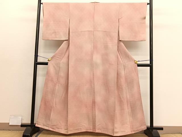 平和屋着物■上質な小紋　花青海波地紋　暈し染め　正絹　逸品　BAAX7396hv