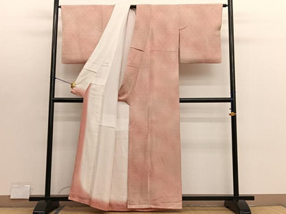 平和屋着物■上質な小紋　花青海波地紋　暈し染め　正絹　逸品　BAAX7396hv