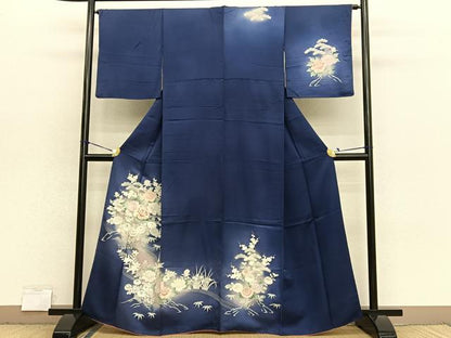 平和屋着物■訪問着　流水花文　暈し染め　小田急百貨店扱い　正絹　逸品　BAAX7399hv