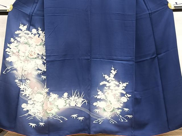 平和屋着物■訪問着　流水花文　暈し染め　小田急百貨店扱い　正絹　逸品　BAAX7399hv