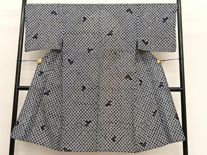 平和屋着物∴夏物　男性　浴衣　有松鳴海絞り　蜘蛛絞り　綿　逸品　BAAX7417hv