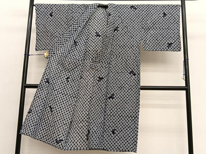 平和屋着物∴夏物　男性　浴衣　有松鳴海絞り　蜘蛛絞り　綿　逸品　BAAX7417hv