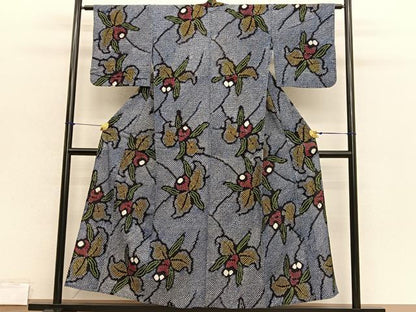 平和屋着物∴夏物　浴衣　有松鳴海絞り　カトレア　綿　逸品　BAAX7420hv