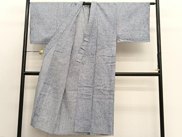 平和屋着物∴夏物　男性　浴衣　有松鳴海絞り　三浦絞り　綿　逸品　BAAX7422hv