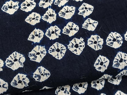 平和屋着物∴夏物　浴衣　有松鳴海絞り　格子文様　綿　逸品　BAAX7429hv