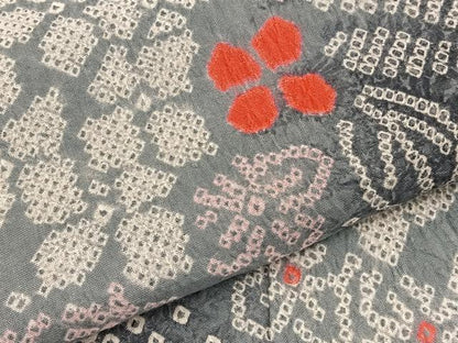 平和屋着物∴夏物　浴衣　有松鳴海絞り　紫陽花　綿　逸品　BAAX7433hv
