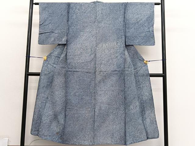 平和屋着物∴夏物　男性　浴衣　有松鳴海絞り　三浦絞り　綿　逸品　BAAX7434hv
