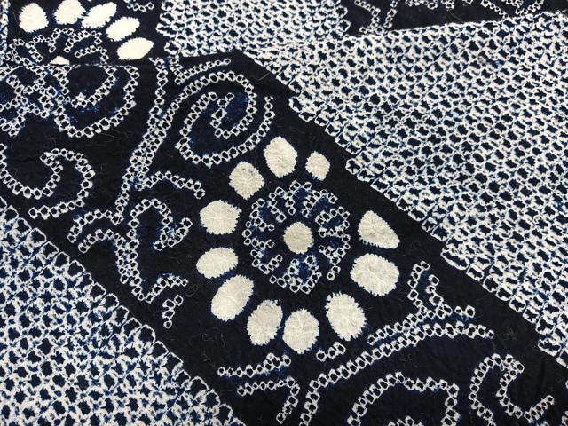 平和屋着物∴夏物　浴衣　有松鳴海絞り　花唐草文　綿　逸品　BAAX7440hv