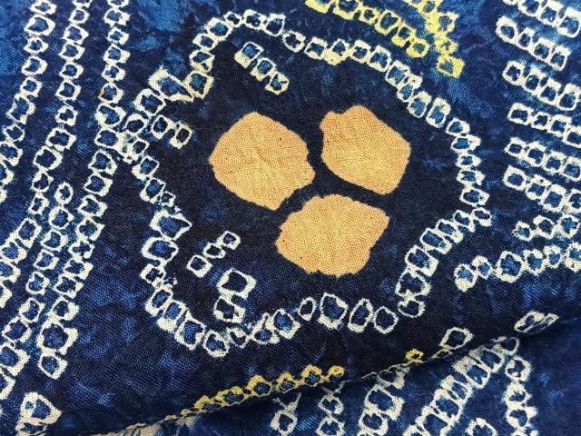 平和屋着物∴夏物　浴衣　有松鳴海絞り　カトレア　綿　逸品　BAAX7441hv