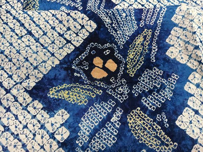 平和屋着物∴夏物　浴衣　有松鳴海絞り　カトレア　綿　逸品　BAAX7441hv