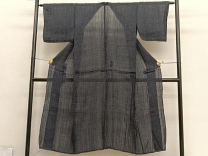 平和屋着物＊夏物　上布　絣文様　麻　逸品　BAAX7458hv