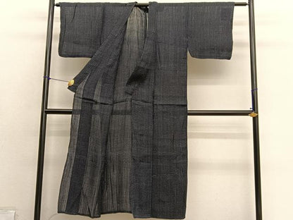 平和屋着物＊夏物　上布　絣文様　麻　逸品　BAAX7458hv