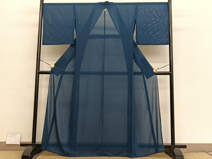 平和屋着物＊夏物　色無地　絽縮緬　褐返色　正絹　逸品　BAAX7459hv