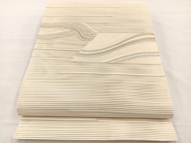 平和屋着物＊夏物　八寸名古屋帯　絽綴れ　流水文　金銀糸　正絹　逸品　BAAX7460hv