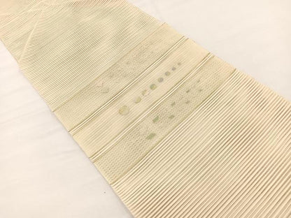 平和屋着物＊夏物　八寸名古屋帯　絽綴れ　幾何学文様　金銀糸　正絹　逸品　BAAX7472hv