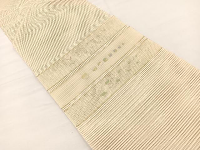 平和屋着物＊夏物　八寸名古屋帯　絽綴れ　幾何学文様　金銀糸　正絹　逸品　BAAX7472hv