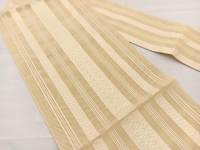 平和屋着物＊夏物　本場筑前博多織　八寸名古屋帯　紗献上　砥粉色　正絹　逸品　BAAX7475hv