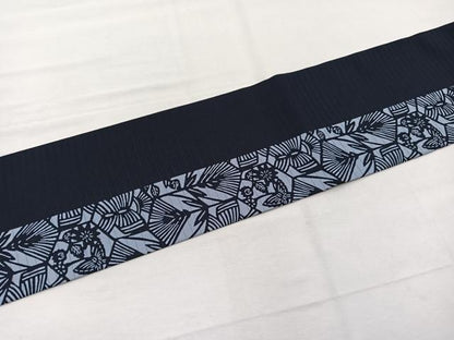 平和屋着物＊夏物　全通柄　九寸名古屋帯　作家物　伊勢型染　亀甲花蝶文　正絹　逸品　BAAX7477hv