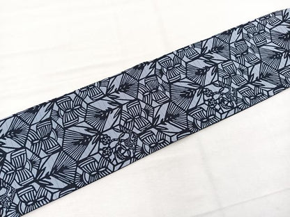 平和屋着物＊夏物　全通柄　九寸名古屋帯　作家物　伊勢型染　亀甲花蝶文　正絹　逸品　BAAX7477hv