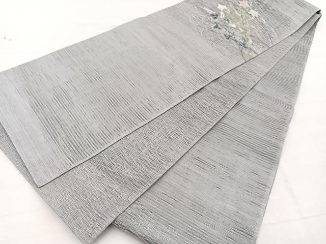 平和屋着物＊夏物　両面　太鼓柄　京袋帯　すくい織　番傘　銀糸　正絹　逸品　未使用　BAAX7485hv