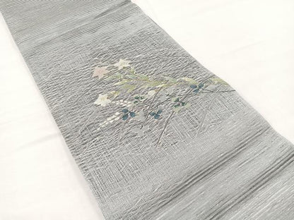 平和屋着物＊夏物　両面　太鼓柄　京袋帯　すくい織　番傘　銀糸　正絹　逸品　未使用　BAAX7485hv