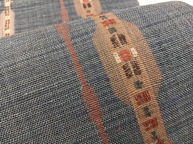 平和屋着物＊夏物　八寸名古屋帯　幾何学文様　正絹　逸品　未使用　BAAX7488hv